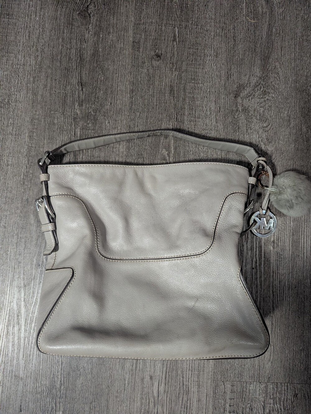 Michael Kors Gray Leather Purse Shoulder Bag